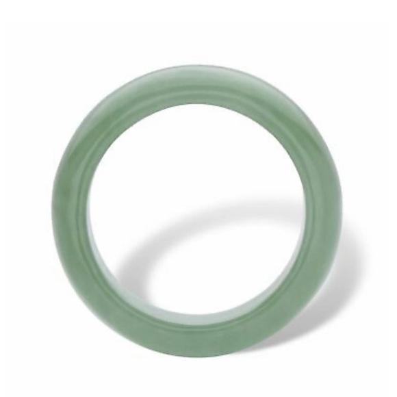 PURE GREEN JADE THICK RING - Picture 4 of 6